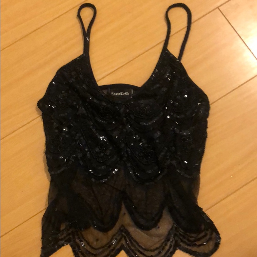 Decal sequin detailed top bebe